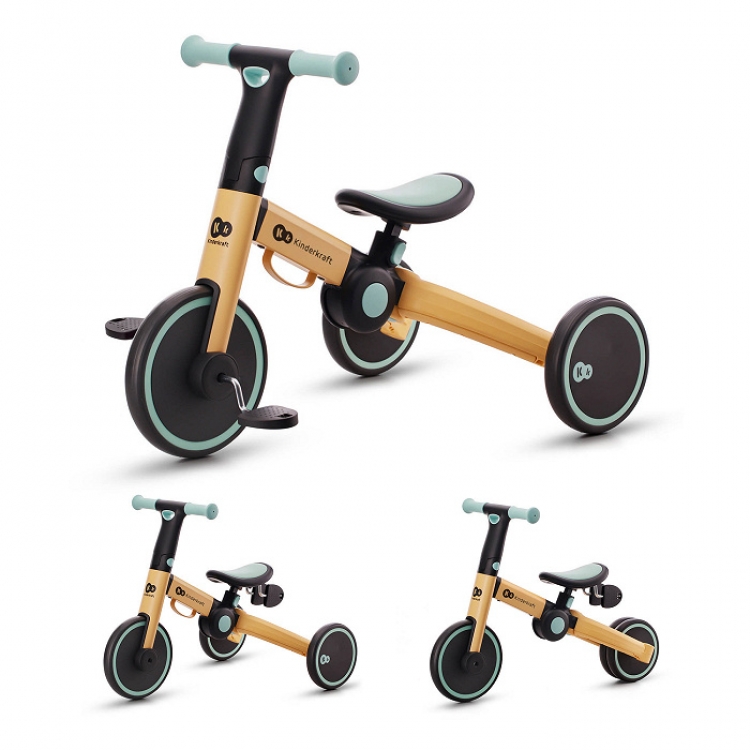 KINDERKRAFT TRICIKL 3U1 4TRIKE SUNFLOWER BLUE