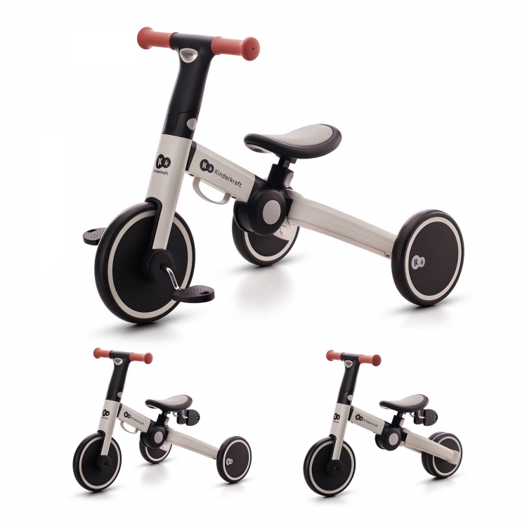 KINDERKRAFT TRICIKL 3U1 4TRIKE SILVER GREY