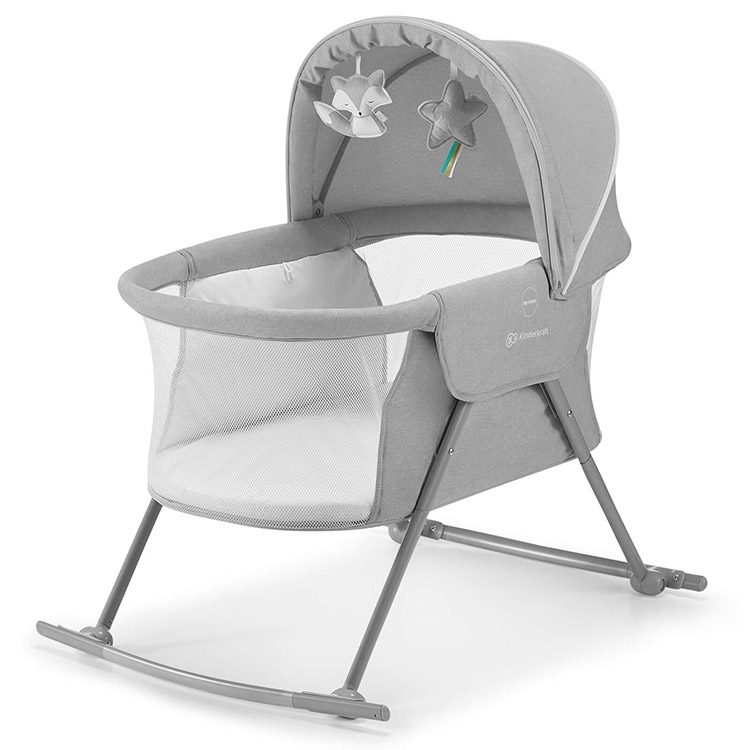 Kinderkraft prenosivi krevetac/kolijevka lovi grey